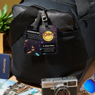 Neon Blacklight Branding Custom Logo Nightlife Luggage Tag