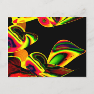 Neon Blätter Postcard