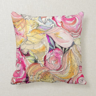 Neon Blooms Decorative Pillow