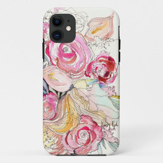 Neon Blooms iPhone Case (Back)