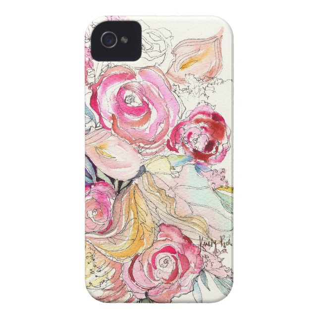Neon Blooms iPhone Case (Back)