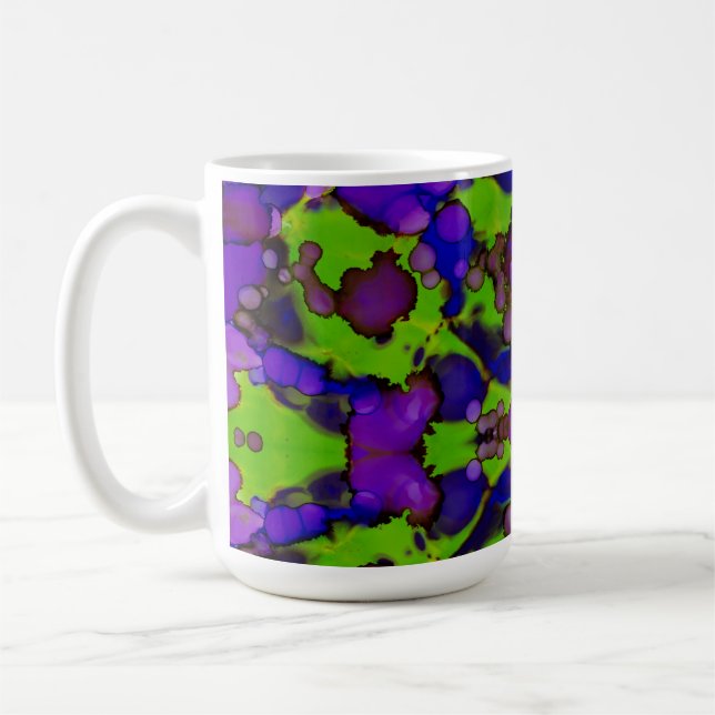 Neon Bloomstorm Coffee Mug (Left)