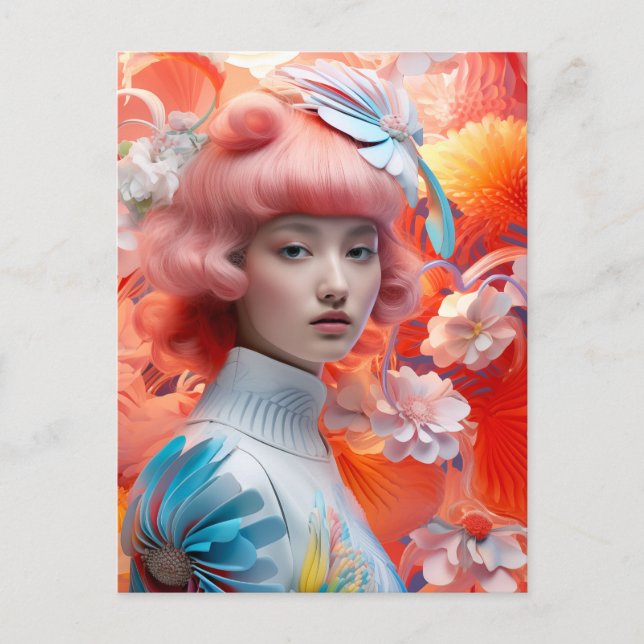 Neon Blossom Postcard (Front)