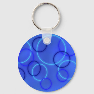 Neon Blu Bubble keychain