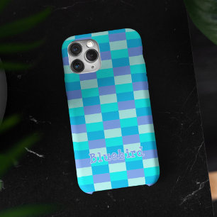 Neon Blue Color Pattern iPhone 16 Case