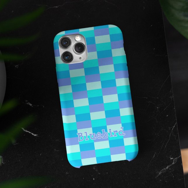 Neon Blue Color Pattern iPhone 16 Case (Creator Uploaded)