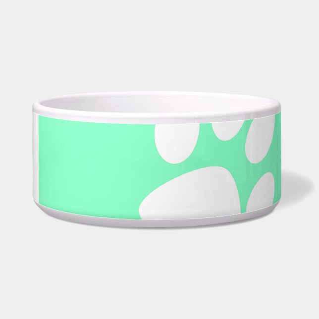 neon blue green teal paw print (Left)
