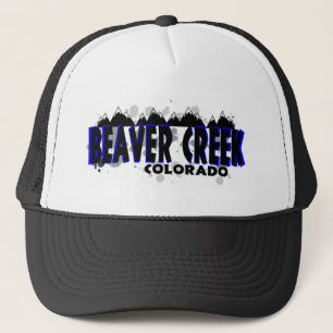 Neon blue grunge Beaver Creek Colorado hat
