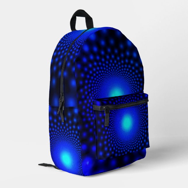 Neon Blue Lights Backpack (Back Corner Left)