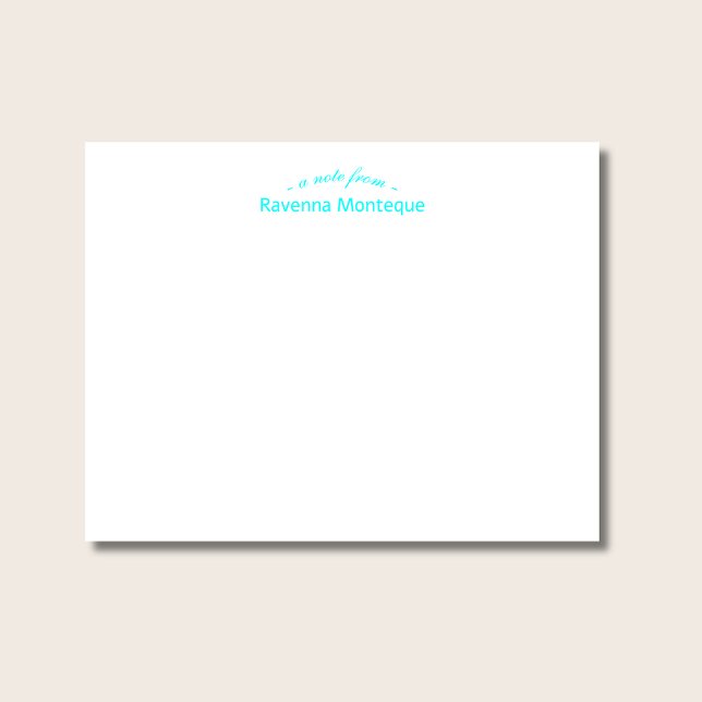 Neon Blue Professional Personalized Name Chic Card (Creator Uploaded)