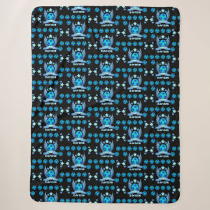 Neon Blue Soccer Ball Cool Custom Gifts For Boys Sherpa Blanket