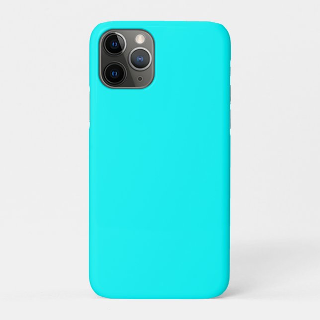 Neon Blue Solid Colour | Classic Case-Mate iPhone Case (Back)