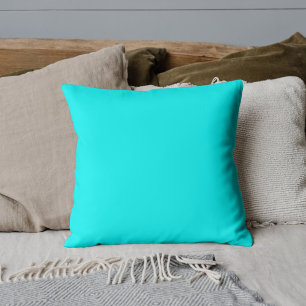 Neon Blue Solid Colour Classic Cushion