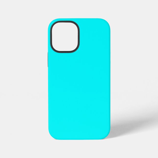 Neon Blue Solid Colour | Classic iPhone Case (Back)