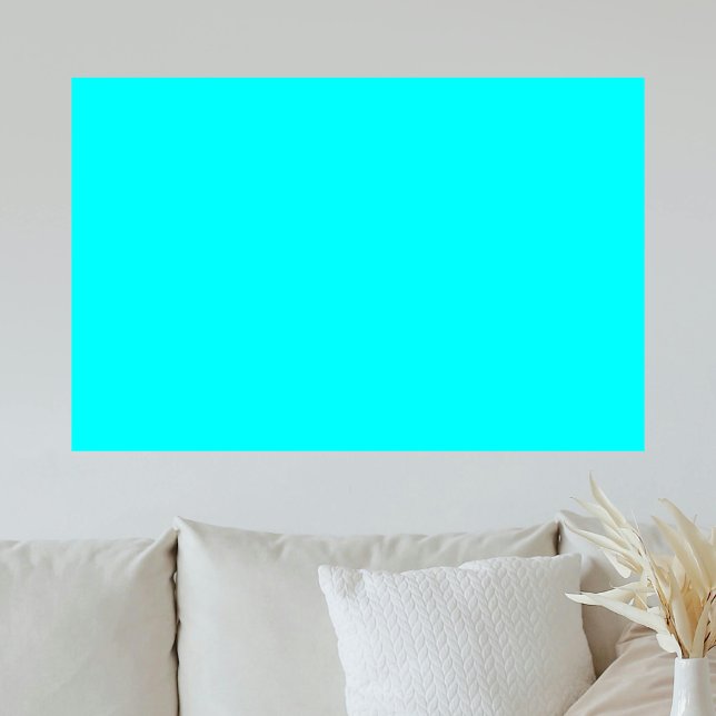 Neon Blue Solid Colour | Classic Poster (Creator Uploaded)