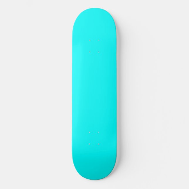 Neon Blue Solid Colour | Classic Skateboard (Front)