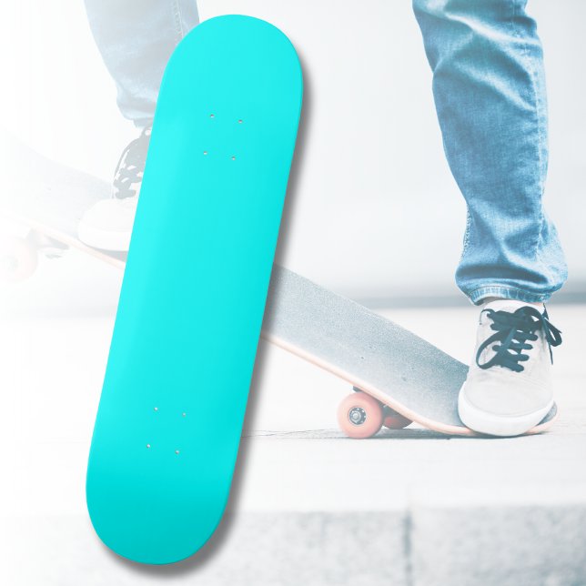 Neon Blue Solid Colour | Classic Skateboard (Creator Uploaded)
