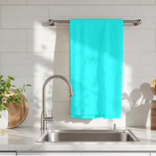 Neon Blue Solid Colour   Classic Tea Towel