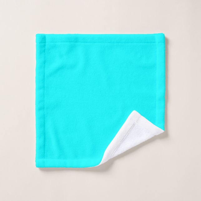 Neon Blue Solid Colour | Classic Wash Cloth (Wash Cloth)