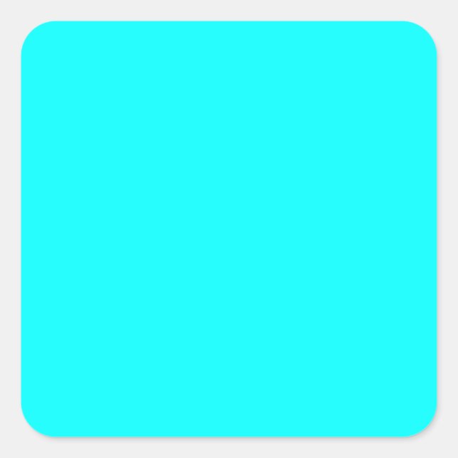 Neon Blue Square Sticker (Front)