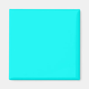 Neon Blue Teal Light Bright Fashion Colour Trend Magnet