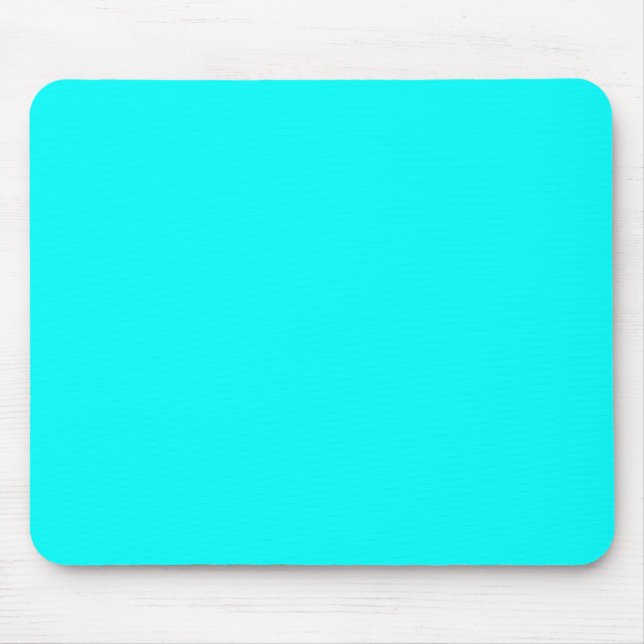 Neon Blue Teal Light Bright Fashion Colour Trend Mouse Mat (Front)