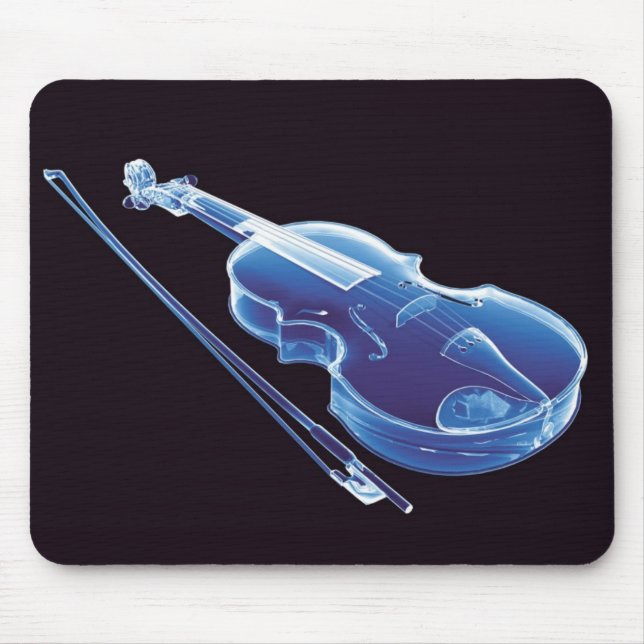 Neon Blue Violin Mouse Mat (Front)