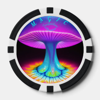 Neon Boho Unique Wedding Favour Poker Chips