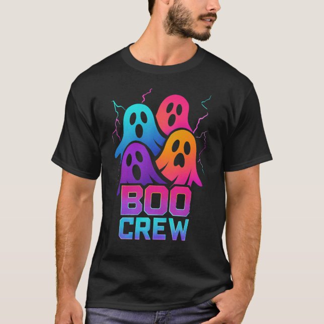Neon Boo Crew | Kids Halloween T-Shirt (Front)