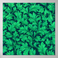 Neon Botanical Texture: Seamless Luminous Ivy