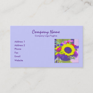 Neon Bouquet Business Card