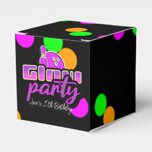 Neon Bowling Party Bash Birthday Party Favour Box
