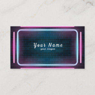 Neon box business card