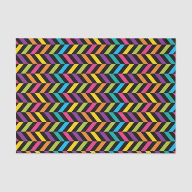 Neon Bright trendy fashion colourful design 1 Tissue Paper (Front)