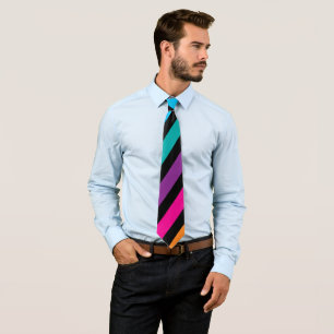 Neon Bright trendy fashion colourful design 7 Tie