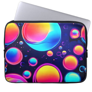 Neon Bubble Universe Laptop Sleeve