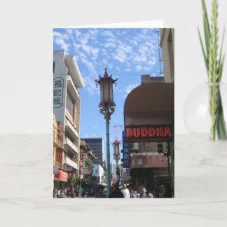 Neon Buddha San Francisco Note or Greeting Card