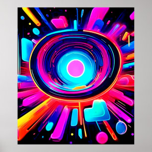 Neon Burst: Abstract Energy Poster