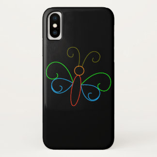 Neon Butterfly iPhone X Case