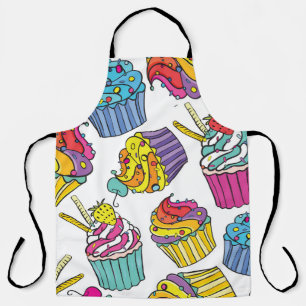 Neon Cakes: Pop Art Pattern. Apron