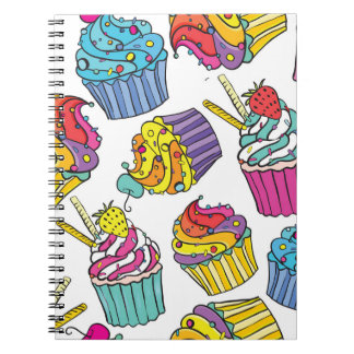Neon Cakes: Pop Art Pattern. Notebook