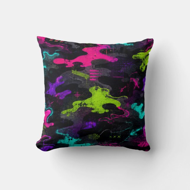 Neon Camo Cushion (Front)