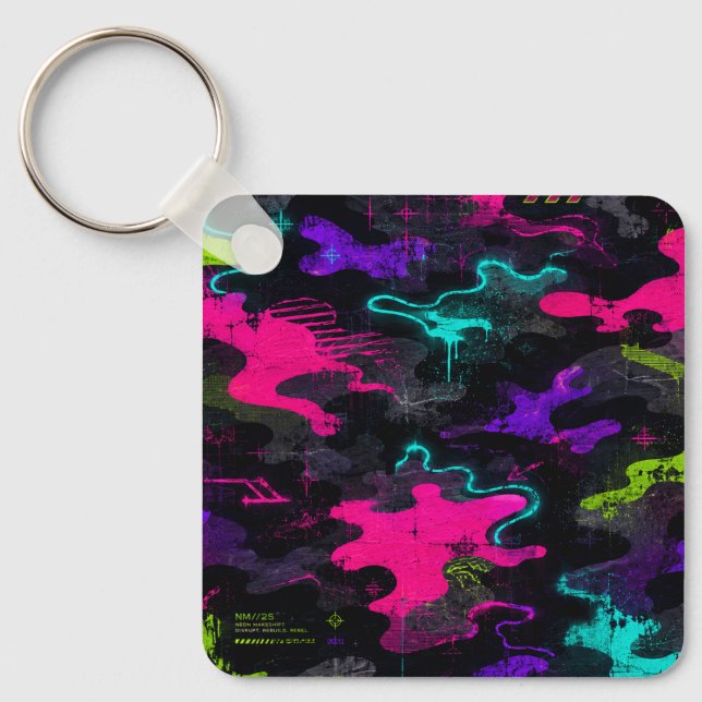 Neon Camo Key Ring (Front)
