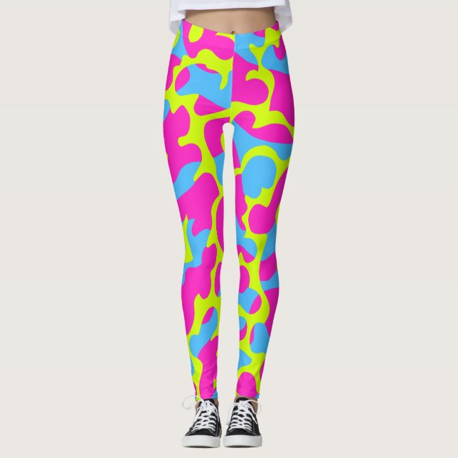 Neon Camo Leggings (Front)