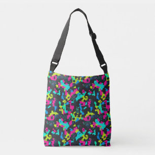 Neon Camouflage Pattern Crossbody Bag