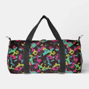 Neon Camouflage Pattern Duffle Bag