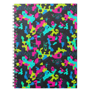 Neon Camouflage Pattern Notebook