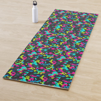 Neon Camouflage Pattern Yoga Mat