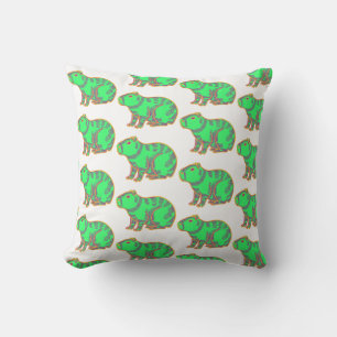 Neon Capybara – Cute Colorful Animal  Cushion