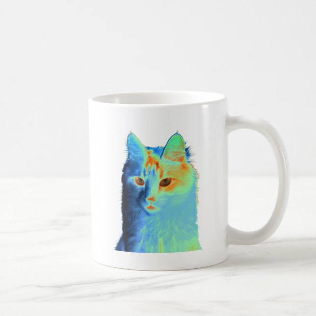 Neon Cat Coffee Mug (Right)